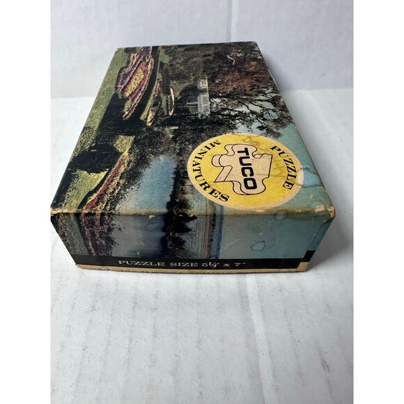 Vintage tuco miniature jigsaw puzzle “garden by the river” - Picture 5 of 6